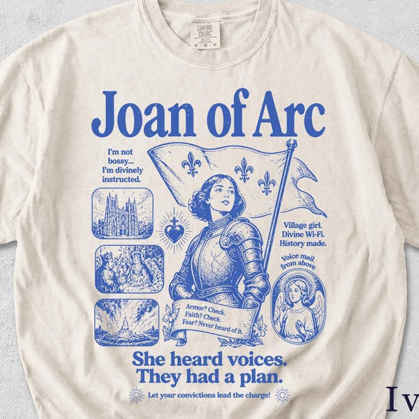 Joan of Arc Shirt | Funny Retro History Tee | Medieval Graphic Tee | Gift for History Buff LDUJBT