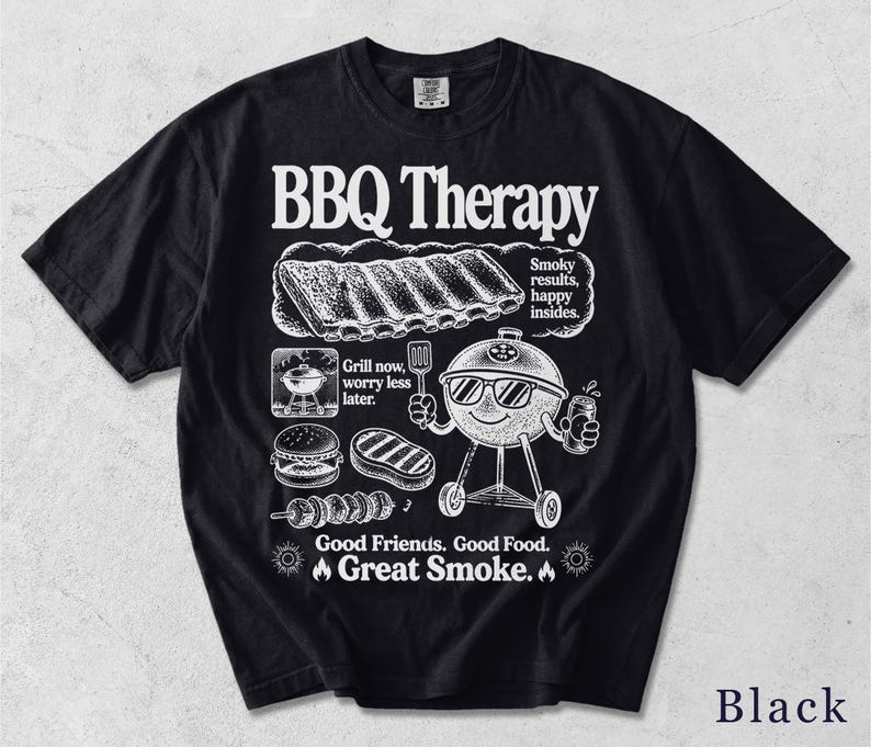 Funny BBQ Shirt | Retro Grill Master Graphic Tee | BBQ Gift for Him, Unisex T-Shirt V4299H image 8