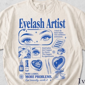 Funny Eyelash Artist Shirt | Retro Graphic Tee, Gift for Lash Tech AASF5O