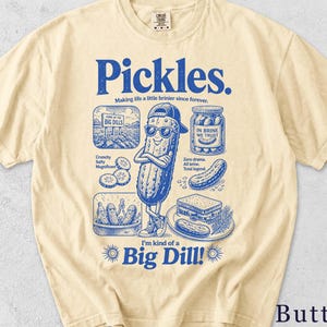 Funny Pickle Shirt, Retro Pickles Graphic Tee, Food Lover Gift, Unisex T-Shirt BFCN4V image 4
