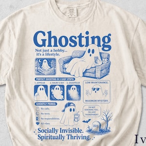 Grappig spookshirt, retro Halloween-shirt met graphic print, griezelig cadeau, unisex Halloween-T-shirt OFN50Y