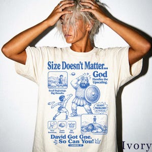 David and Goliath Shirt | Funny Faith Tee | Retro Bible Graphic | Christian Gift 5LTZED image 6