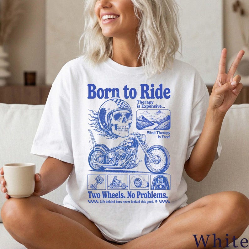 Biker Shirt | Funny Retro Motorcycle Tee | Unisex Graphic Tee | Gift for Him HNOXPI image 5