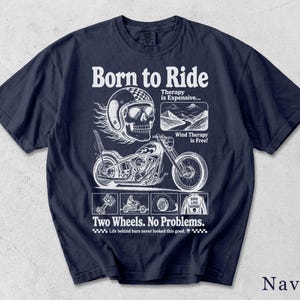 Biker Shirt | Funny Retro Motorcycle Tee | Unisex Graphic Tee | Gift for Him HNOXPI image 9