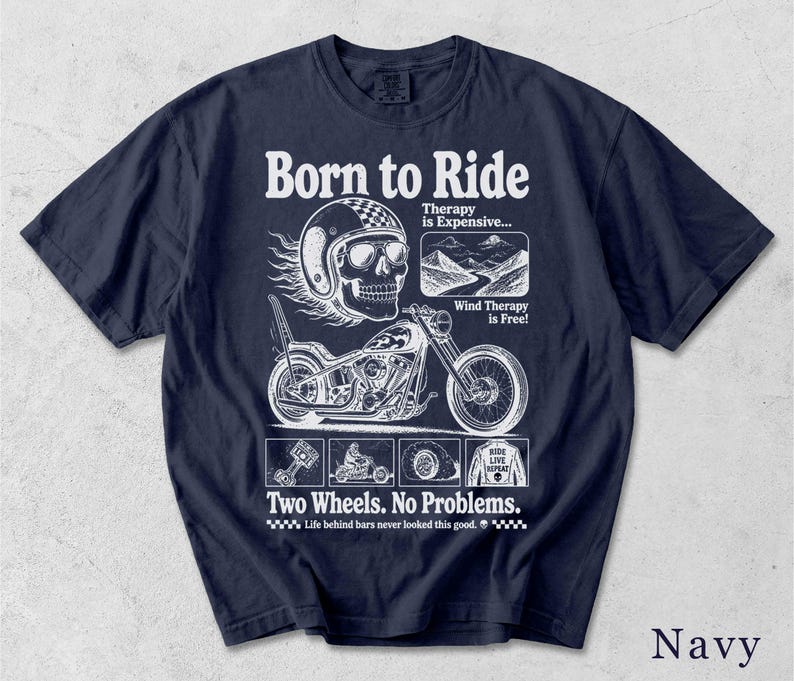 Biker Shirt | Funny Retro Motorcycle Tee | Unisex Graphic Tee | Gift for Him HNOXPI image 9