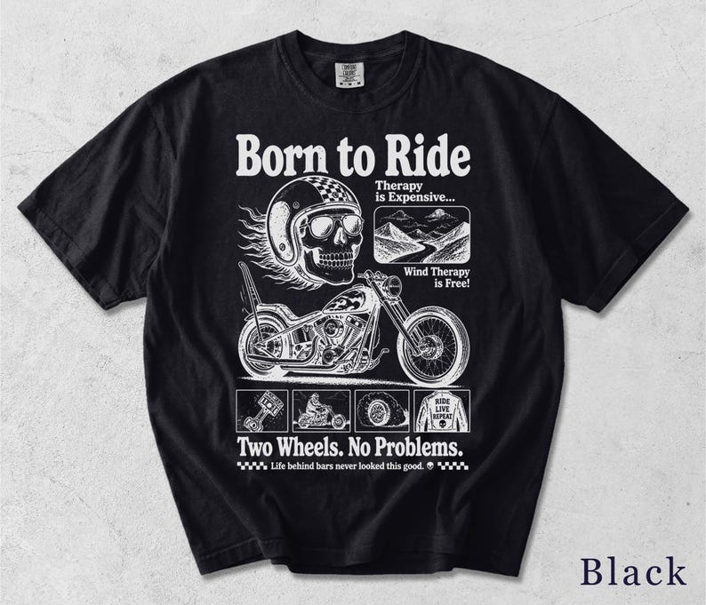 Biker Shirt | Funny Retro Motorcycle Tee | Unisex Graphic Tee | Gift for Him HNOXPI image 8