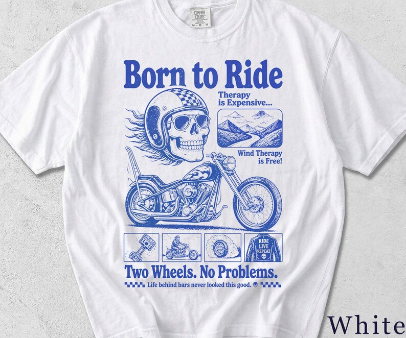 Biker Shirt | Funny Retro Motorcycle Tee | Unisex Graphic Tee | Gift for Him HNOXPI image 3