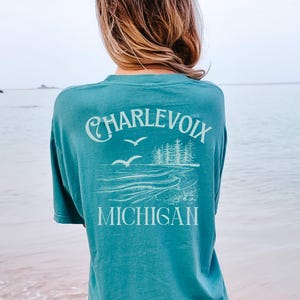 Charlevoix T Shirt Comfortcolors Charlevoix Michigan Charlevoix Shirt Lake Michigan Beach Trip Summer Style Personalized Shirt Custom Shirt
