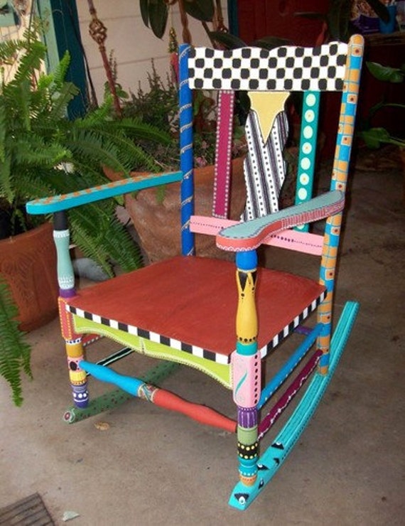Painted Rocking Chair - hqrdesigns