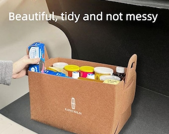 Lincoln car felt trunk storage bag