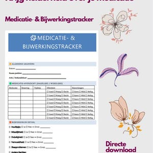 Medication Side Effect Tracker | Side Effects Tracker | Medical Diary | A4 Printable PDF