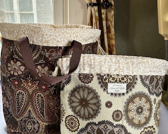 Project bag, knitting bag, crochet bag, toiletry bag, make up bag, travel bag, lunch bag, bingo bag