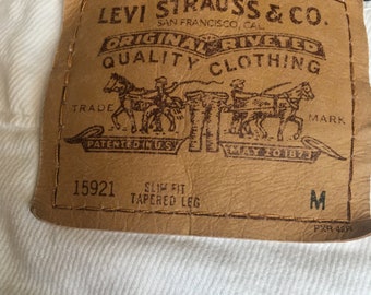 Vintage Levis 912 white jeans medium