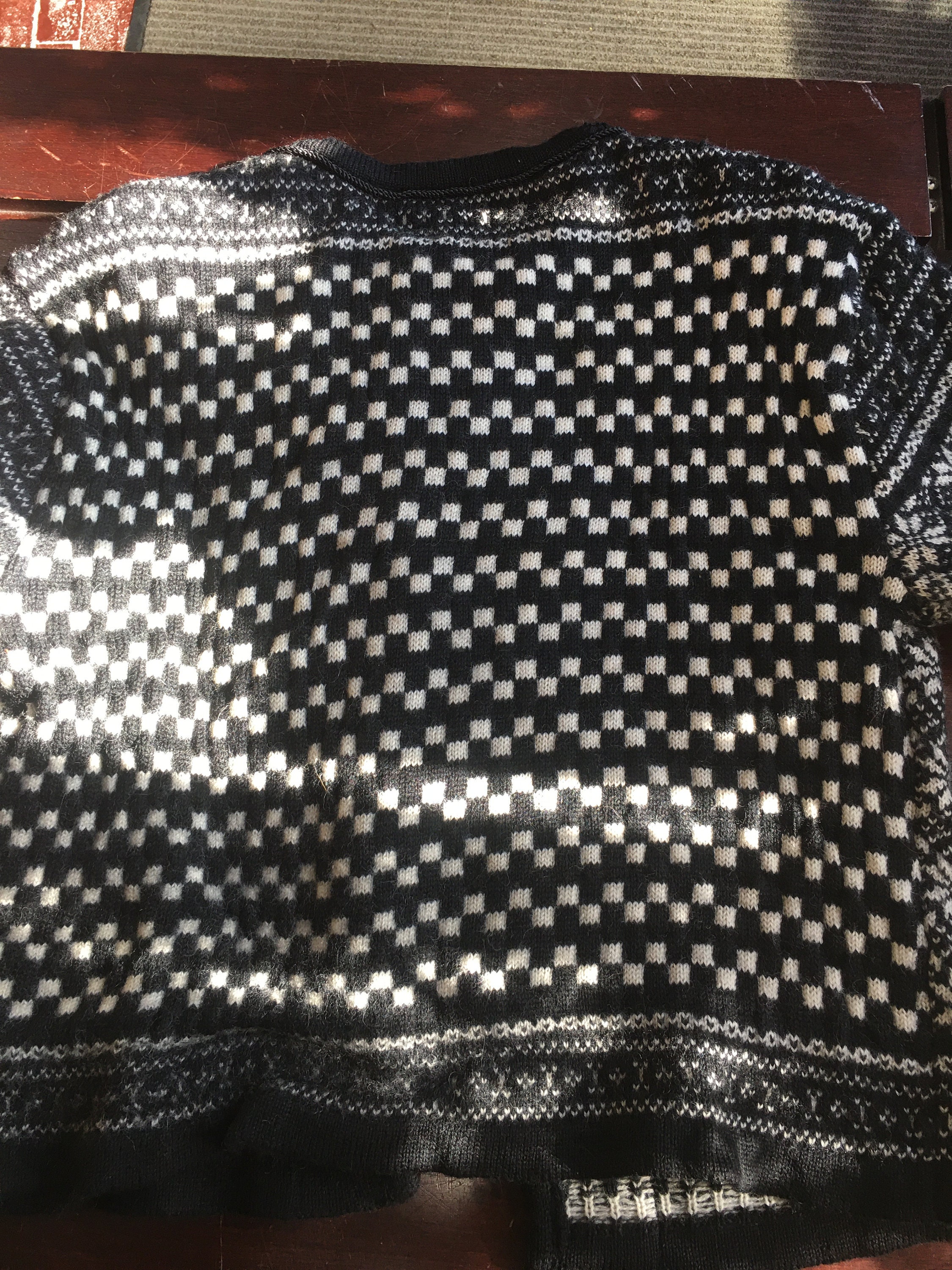 1980 Vintage Squaw Valley Nordic Style Wool Cardigan Small