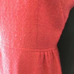 1950 vintage dress raspberry wool large image 3