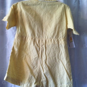 Darling vintage romper in soft yellow with side snaps 2 3T 1940 image 3