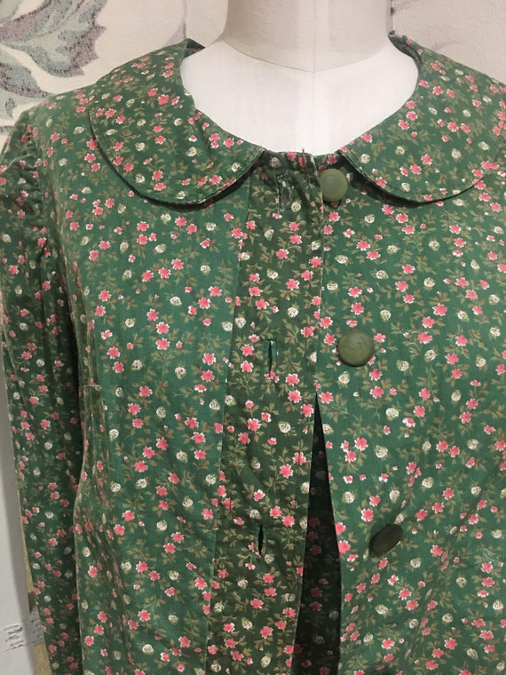 1960 Vintage Suit green floral small medium - image 6