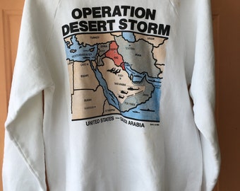 vintage Operation Desert storm Sweatshirt White large