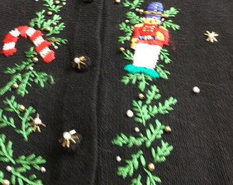Ugly Christmas Sweater Vest Black 3X 