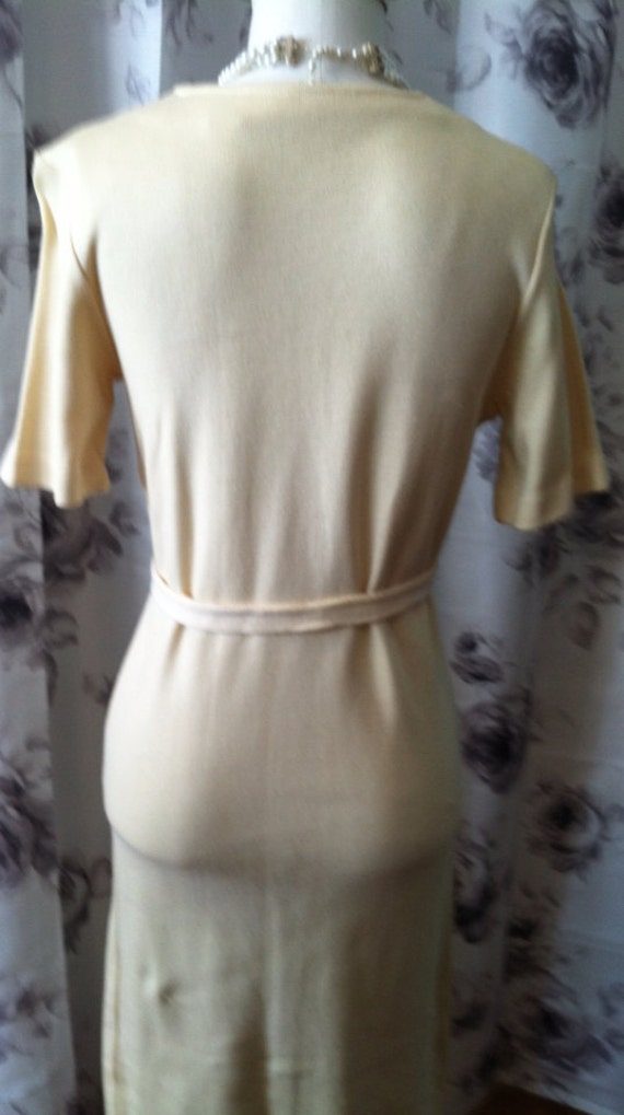 retro vintage  butter yellow work dress small - image 5