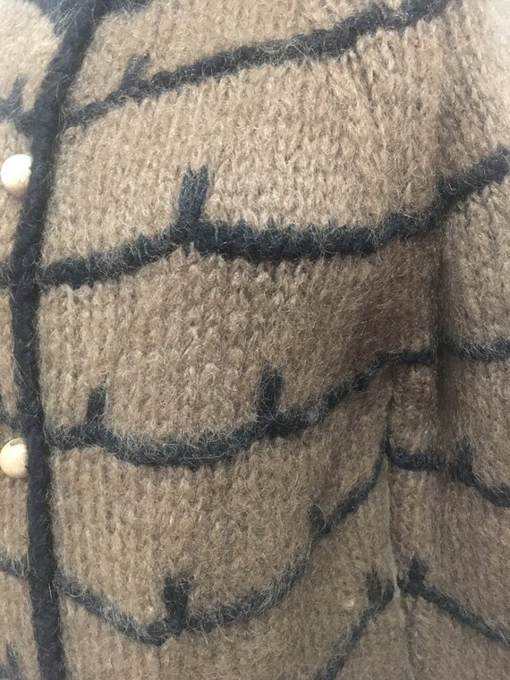 Vintage Italian Ruffle Mesh Cardigan (M)