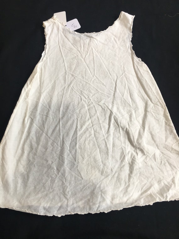 Antique children gown shell slip dress cotton 193… - image 7