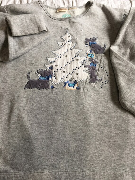 Ugly Christmas Sweater Sweatshirt grey weston ter