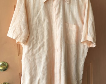 1970 Golden arrow apricot shirt cotton size 16 men