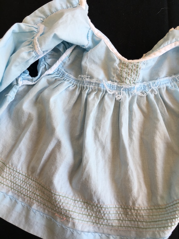 Vintage Baby doll dress  pale blue toddler 9m 6m - image 8