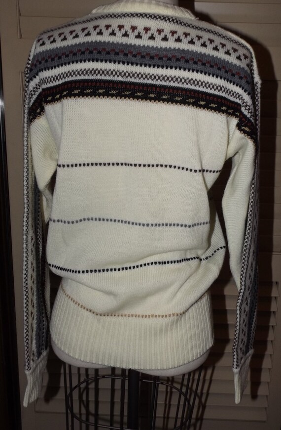 Vintage ski sweater boyfriends sweater creme medi… - image 2