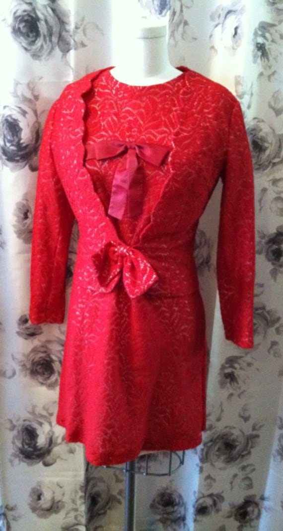 Little RED dress with jacket 1960