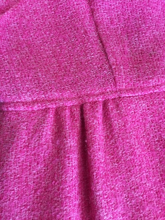 1950 vintage dress raspberry wool large - image 6