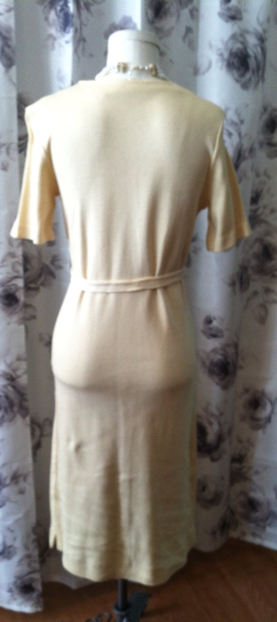 retro vintage  butter yellow work dress small - image 3