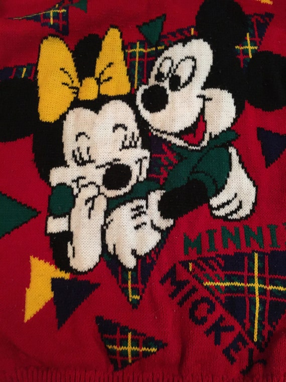 Ugly Christmas Sweater Mickey Mouse red