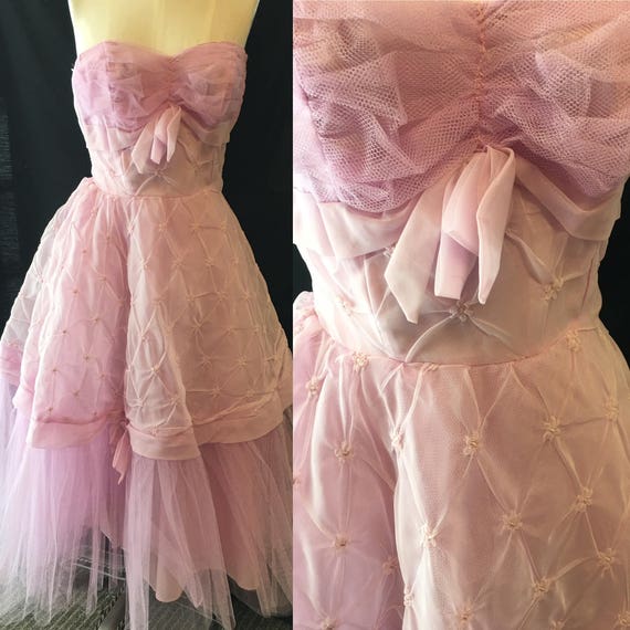 1950 Stunning classical vintage party lavender co… - image 1