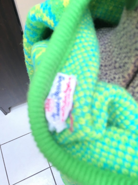 lime green cardigan sweater