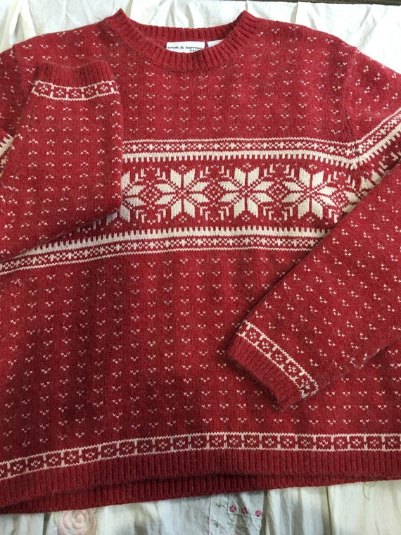 Ugly Christmas Sweater red white PXL snowflakes
