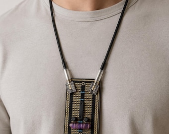 Energie Schutz Kette – Heilige Geometrie Anhänger, Kristall Amulett, Spiritueller Schmuck, EMF Stil Harmonizer, Handgemachter Tech Anhänger