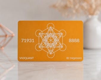 Schutzkarte Grabovoi Codes | Metatron Würfel &| Heilige Geometrie Energie-Schild | Amulett für den Geldbeutel | Empathie Schutz