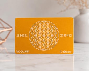 Grabovoi Codes Gesundheit & Blume des Lebens | Goldene Manifestationskarte |  Heilige Geometrie Amulett | Spirituelles Geschenk