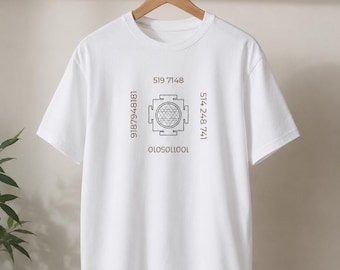 Grabovoi-aktiviertes Schutz-Quantum-T-Shirt mit heiliger Geometrie für Balance & Harmonie