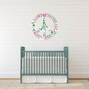 Nursery wall decals / peace signs / vinyl wall decal / set of decals / girls room