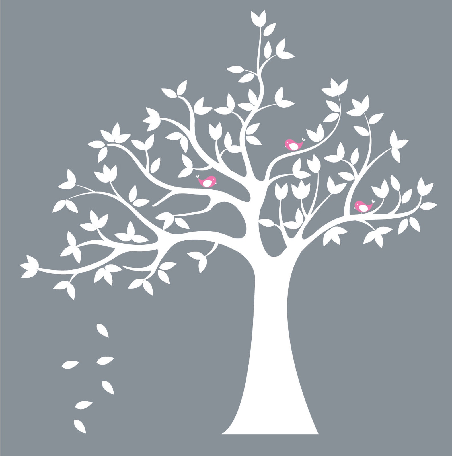 Kids Wall Decal for Nursery Vinyl Tree Decal Bird Tree Etsy