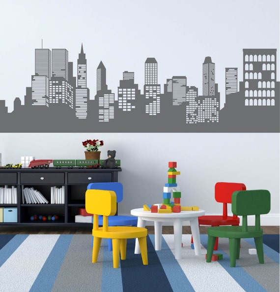 Wall decals Kids wall decals city decal buildings decal Etsy