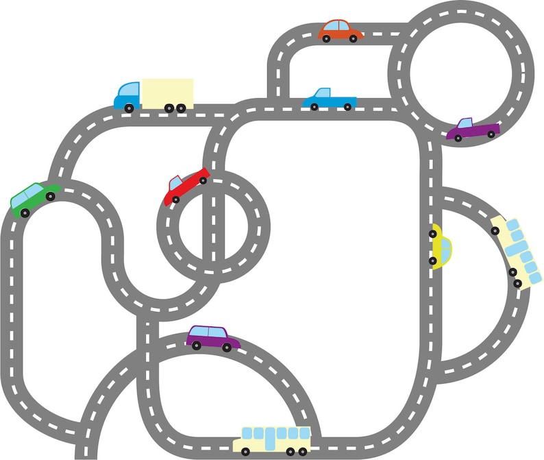 Wall Decals Race Track Decal Vinyl Wall Art Decal Etsy