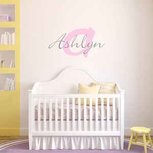 Kids decals - initial decal - monogram - name decals - vinyl wall decal - wall decals - Nursery decal - child&#39;s name decal - baby