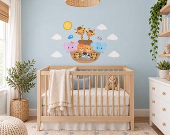 Noah’s Ark Wall Decal – Peel & Stick Nursery  Children’s wall Playroom Decor