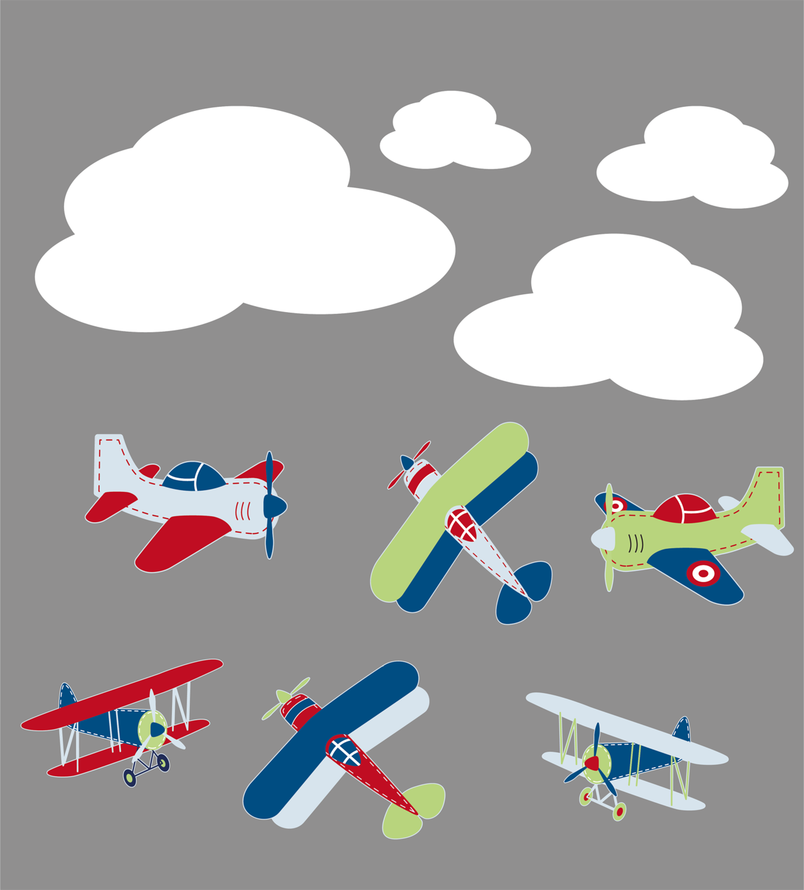 Plane Decals Nursery Decals Wall Decal Clouds and Plane Etsy Israel