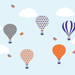 wall decals / Kids wall decals / ballon decal /  cloud decal /  vinyl wall decal / nursery wall decals / Hot air balloons
