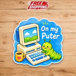 Computer Bug Sticker – Tech Humor Decal